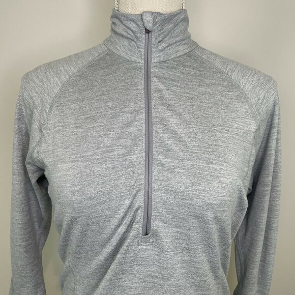 Lucy Gray 3/4 Zip Pullover Ruched Long Sleeve Women's Size Small Thumb Holes - Picture 6 of 10